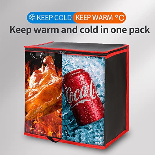 Insulated Food Delivery Bag Hot Cold Meal Carrier Cooler Tote K646948