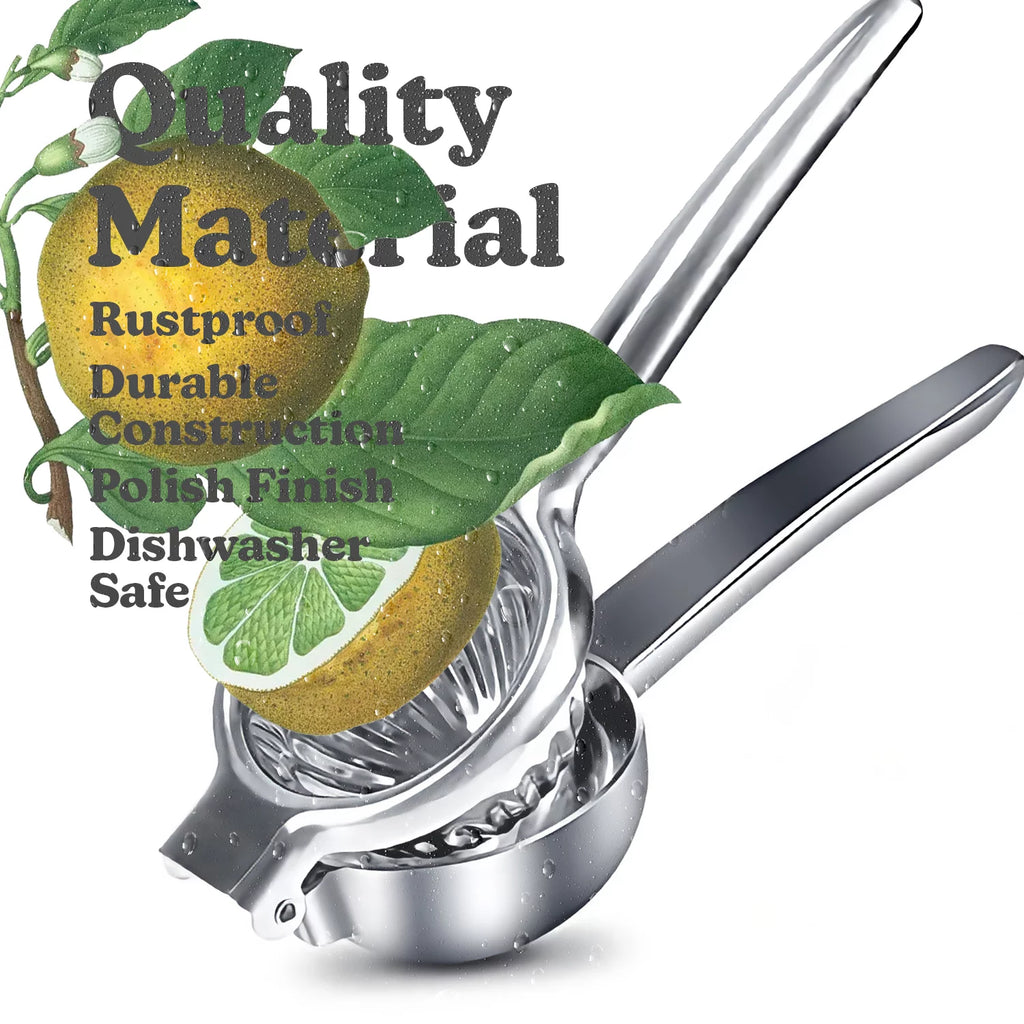 Washable Lemon Squeezer Stainless Steel with Large Bowl and Stable Grip V624