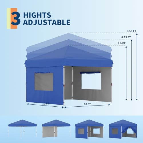 Pop Up Canopy Tent with Roller Bag and Adjustable Height O962