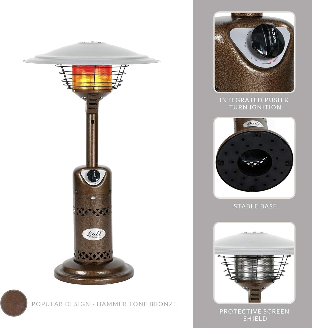 Patio Heater Gas Portable Tabletop Heater with Adjustable Thermostat K198570