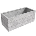 LeisureMod Oasis Modern Fiberstone and Clay Planter for Indoor and Outdoor - Rectangular Weather-Resistant Planter Box with Drainage Holes (Brown)