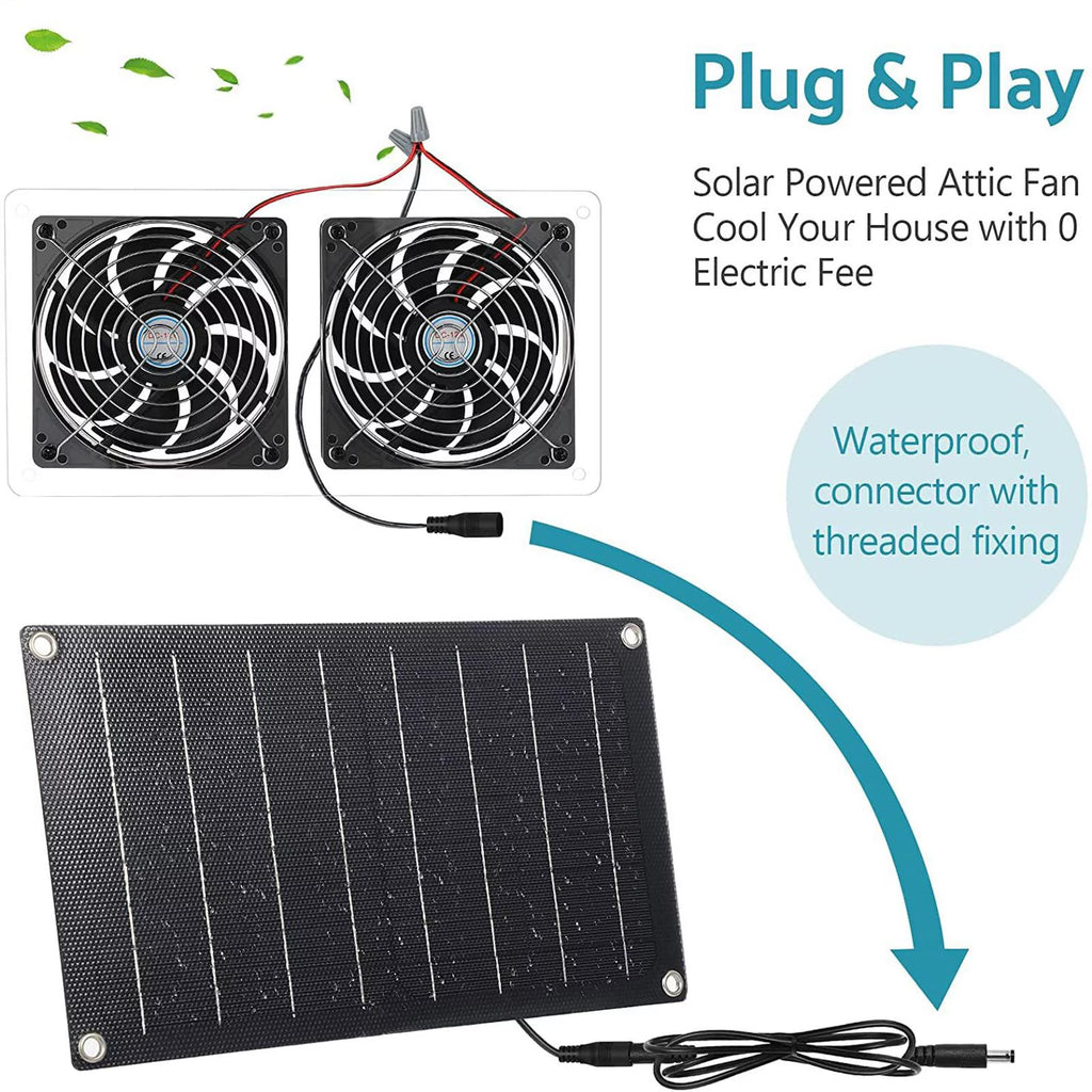 Solar Exhaust Fan for Chicken Coops Greenhouse Shed Roofs Q25615