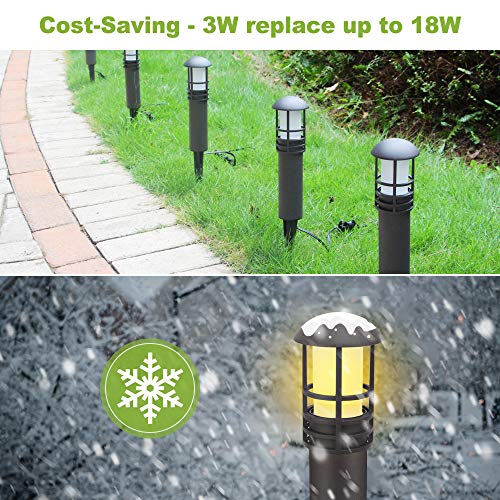 Outdoor LED Landscape Lighting, 12-Pack 3W Low Voltage Pathway Lights, Waterproof Garden Lights, Aluminum Housing A11703