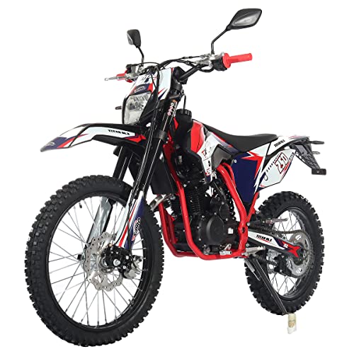 X-PRO Titan 250 DLX 250cc Dirt Bike with 5-Speed Manual Transmission, 21"/18" Wheels | All Lights, Electric/Kick Start, Zongshen Brand Engine