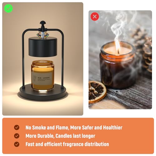 Candle Warmer Lamp with Timer, Dimmable Wax Melt Warmer for Jar Candles R363