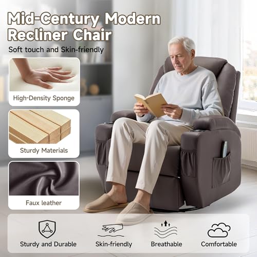 Rocking Recliner Chair with Massage and Heat E368