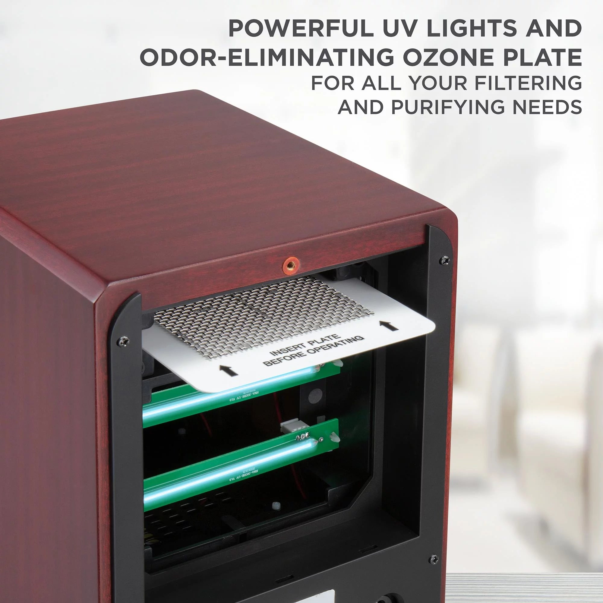 Portable Ozone Air Purifier with Multi-Level Filtration and UV Lamps N2980