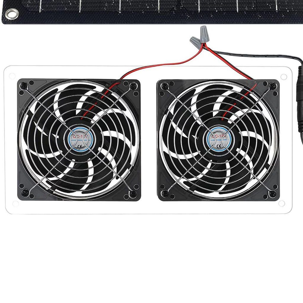 Solar Exhaust Fan for Chicken Coops Greenhouse Shed Roofs Q25615