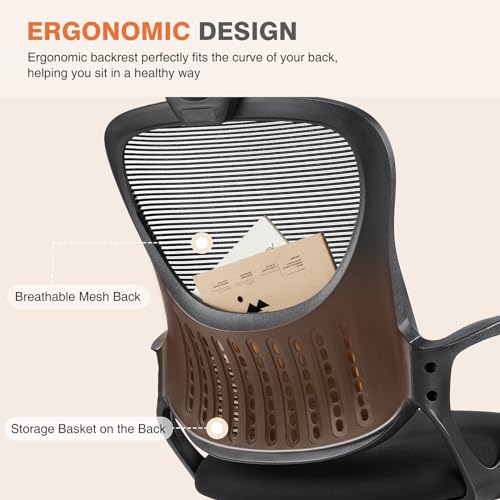 Ergonomic High-Back Mesh Office Chair with Wheels, Pink X2221
