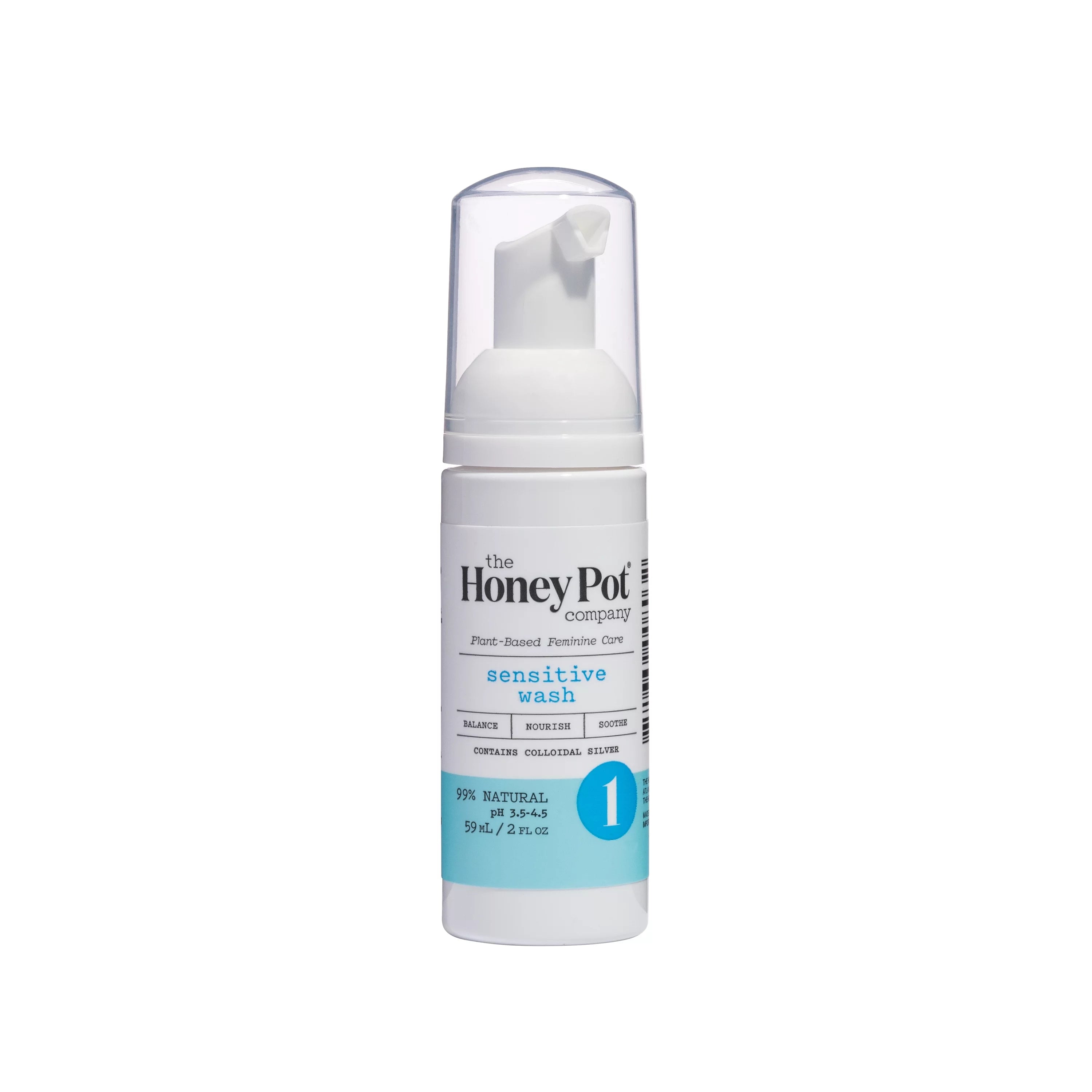 The Honey Pot Company, Daily Feminine Foaming Wash, for Sensitive Skin, Travel Size 2 fl. oz.