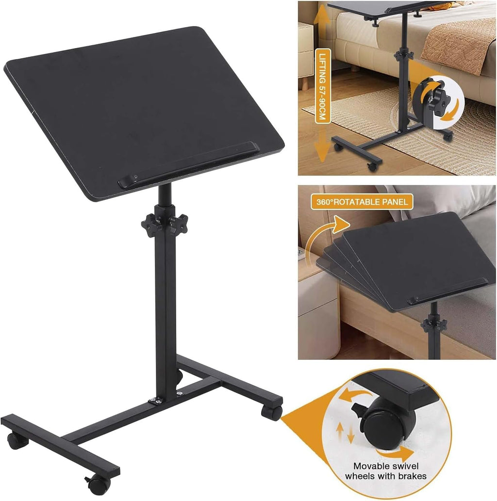 Adjustable Overbed Table with Wheels for Hospital and Home Use J8519