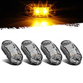 Partsam 4Pcs 2.5 Inch Oval Amber Led Side Marker/Clearance Lights 2 Diodes Clear Lens Surface Mount Trailer Truck Boat Marine Led Courtesy Lights Indicators Sealed Waterproof 12V
