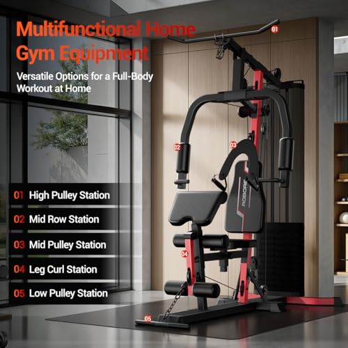 All-in-One Home Gym with 160LB Weight Stack E29546