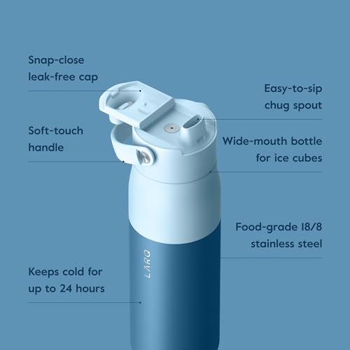 Insulated Stainless Steel Water Bottle 34oz with Silicone Handle L348874