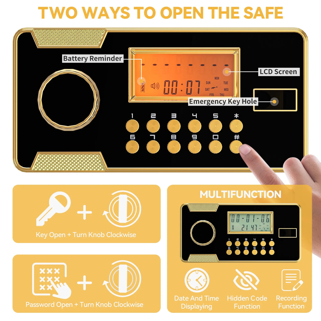 Security Safe Box with Digital Keypad for Documents and Valuables X149002