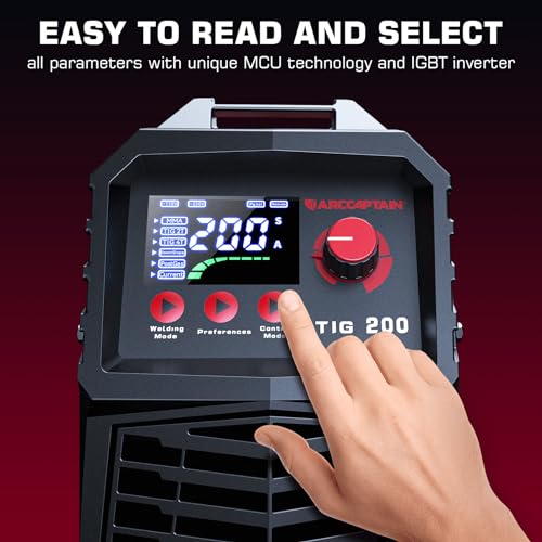 TIG Welder 200A, Dual Voltage 110V/220V, TIG/Stick 2 in 1 with LED Display I237