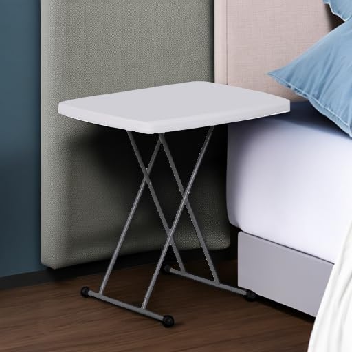 Portable 4 Foot Plastic Folding Table, Indoor Outdoor Heavy Duty, White R80992