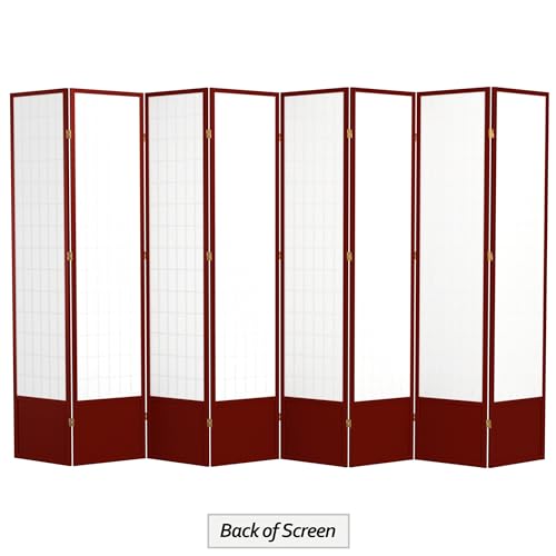 7 ft. Tall Window Pane Shoji Screen Room Divider, 3 Panels T5246