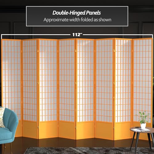 7 ft. Tall Window Pane Shoji Screen Room Divider, 3 Panels T5246