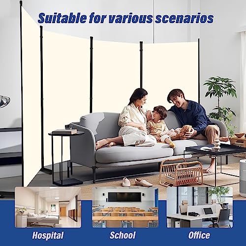 Room Divider 6ft 3 Panel Portable Fabric Partition Screen H7762