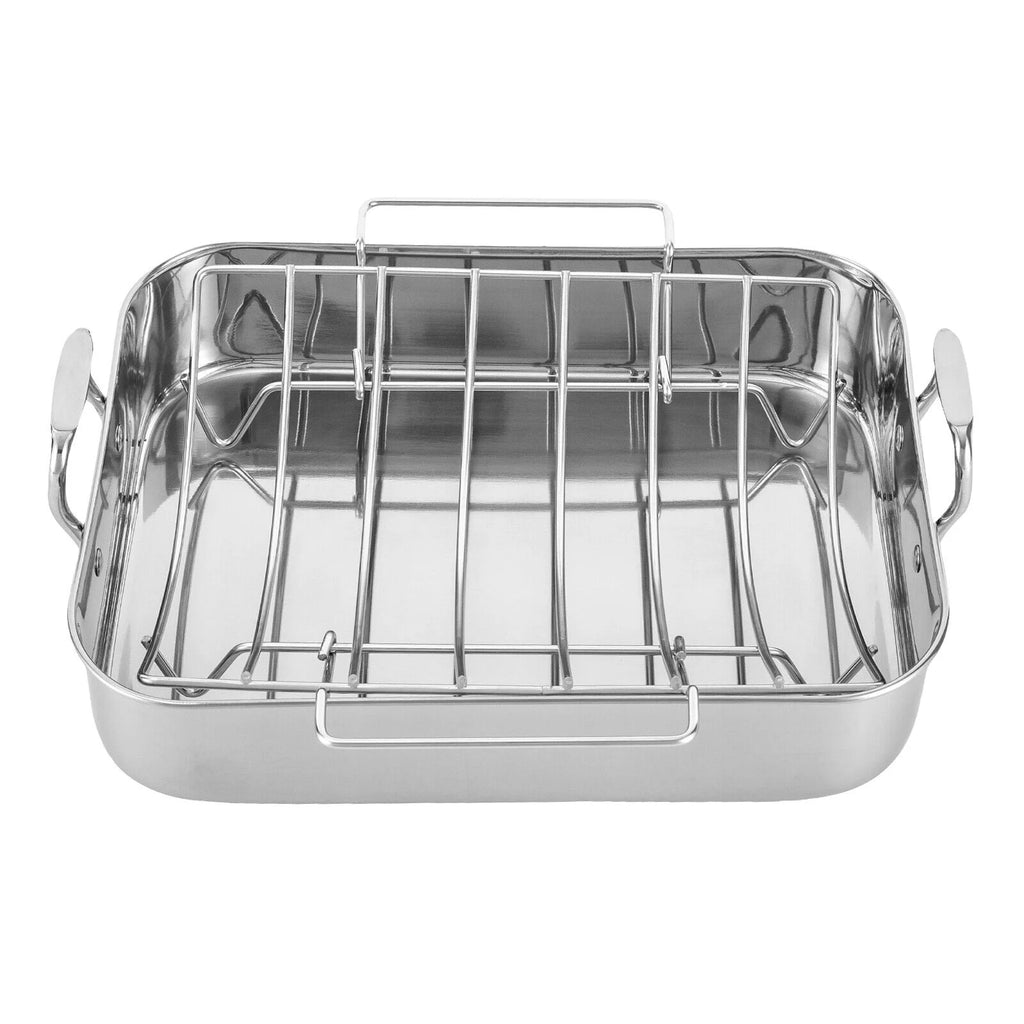 Stainless Steel Roasting Pan with Nonstick Rack, 16.5" x 12" D905332