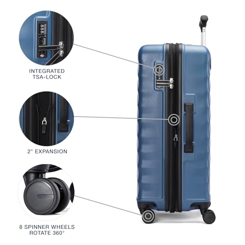 Hardside Expandable Carry-On Luggage with 8 Spinner Wheels and TSA Lock J560758