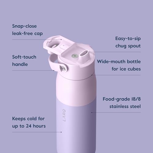 Insulated Stainless Steel Water Bottle 34oz with Silicone Handle L348874