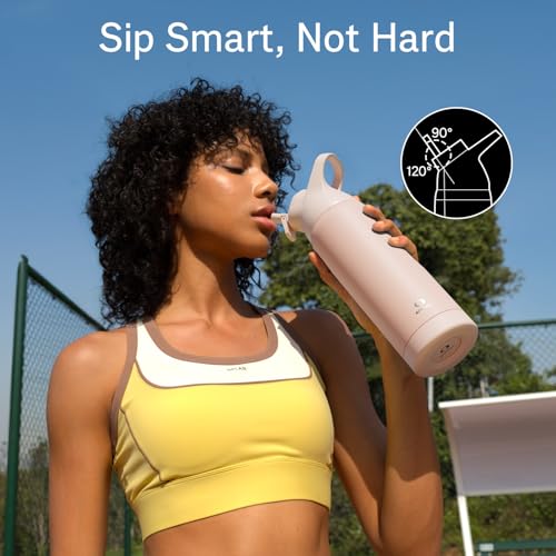 Insulated Stainless Steel Water Bottle with Straw, 24 oz X205853