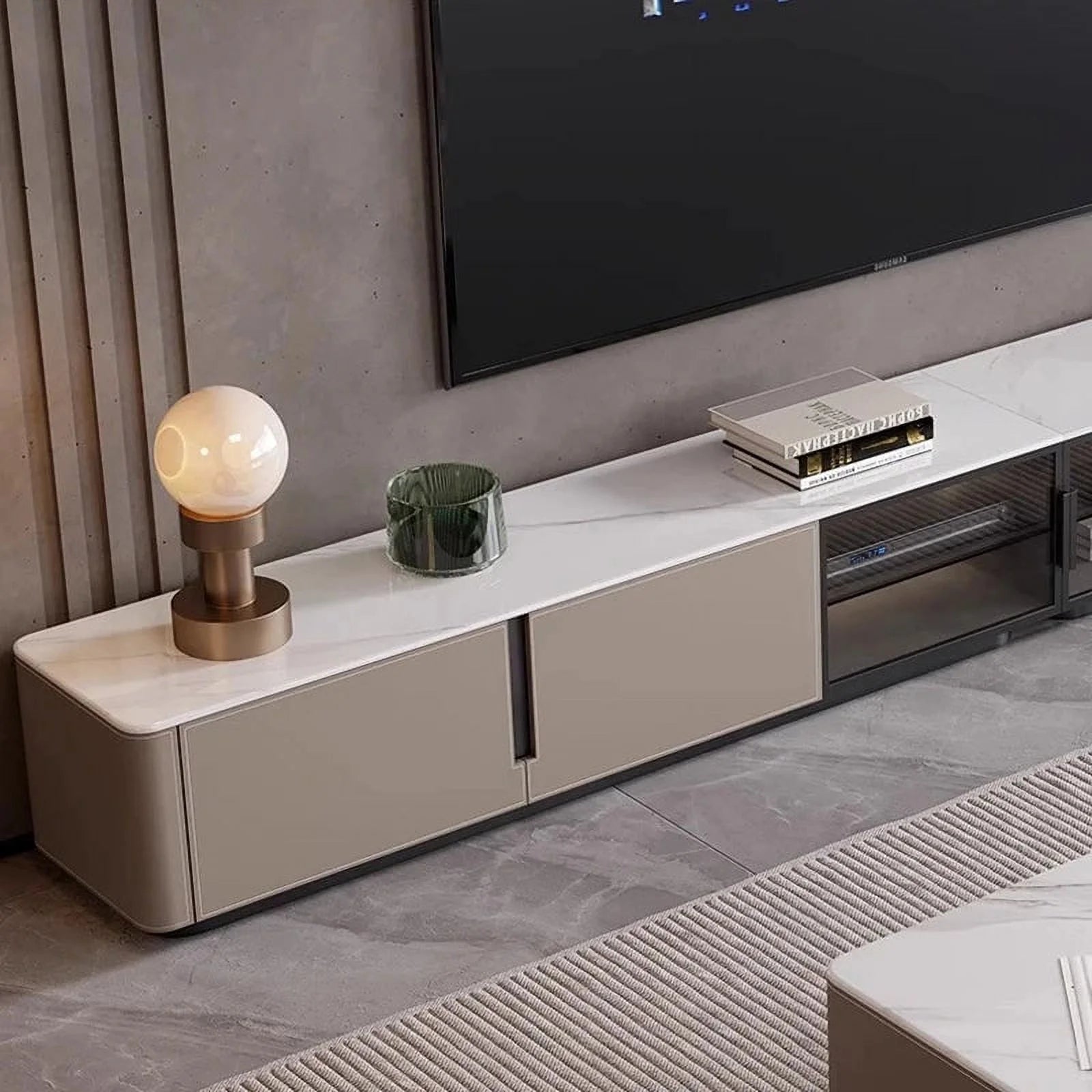 Mid Century TV Stand with Drawers for Living Room O93181