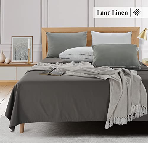 Bed Pillows King Size Set of 2 - Soft Gusseted Pillow for Sleepers - Down Alternative - White N2389