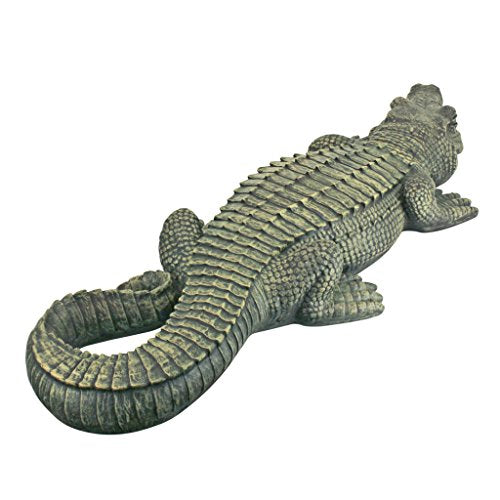 Swamp Beast Lawn Alligator Crocodile Outdoor Garden Statue, 37 Inches Long I699