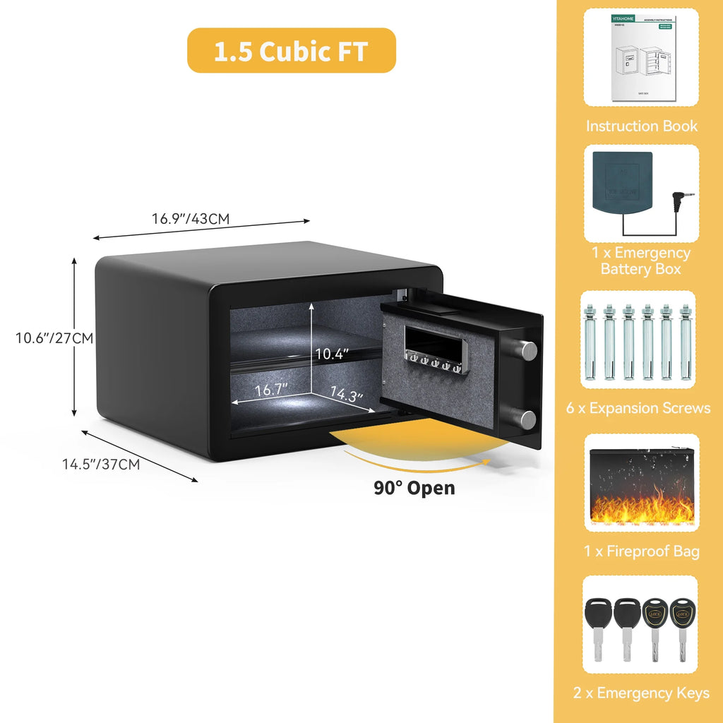 Security Safe Box with Digital Keypad for Documents and Valuables X149002