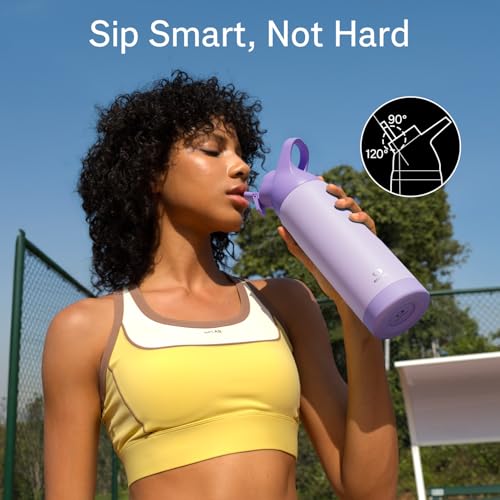 Insulated Stainless Steel Water Bottle with Straw, 24 oz X205853