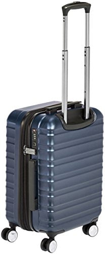 Carry-On Luggage with 8 Spinner Wheels, TSA Lock, Expandable, Navy Blue V3907