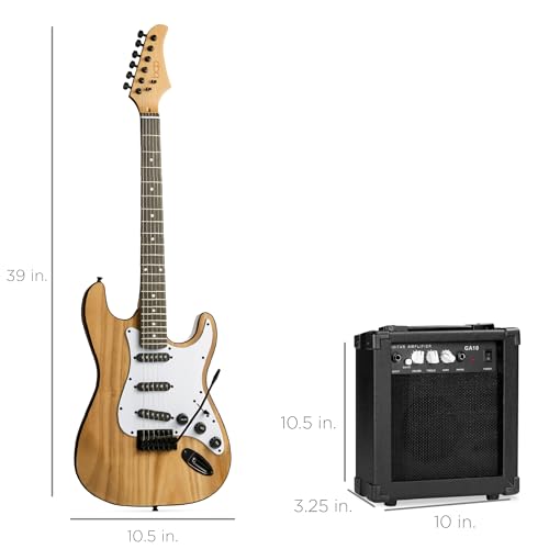 Beginner Electric Guitar Starter Kit with Case, Amp, and Accessories G63095