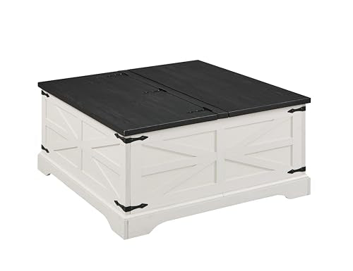 Farmhouse Lift Top Coffee Table with Storage, 36" Wood Square Center Table G51641
