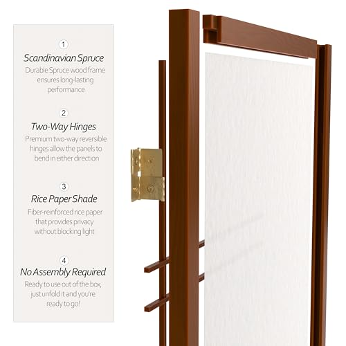 6 Panel Honey Room Divider X65165