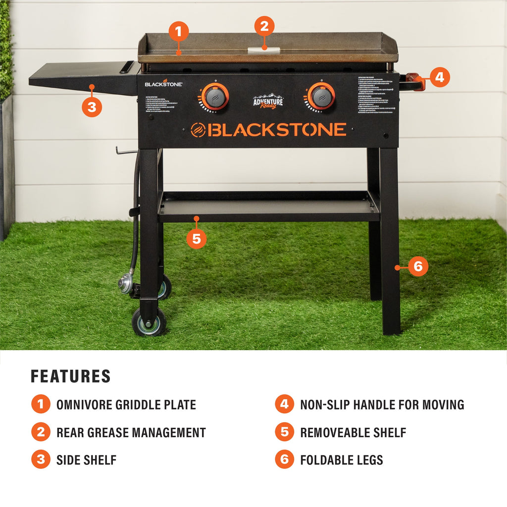28" 2-Burner Propane Griddle with Omnivore Plate H7499