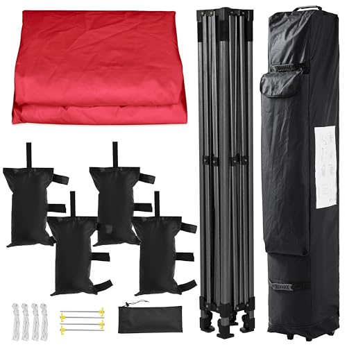 Heavy Duty Pop Up Canopy Tent 10x20 with Wheeled Carry Bag, White X6840