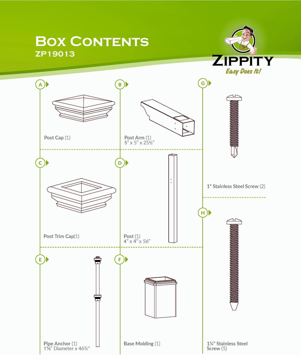 Classica Mailbox Post, White N12396