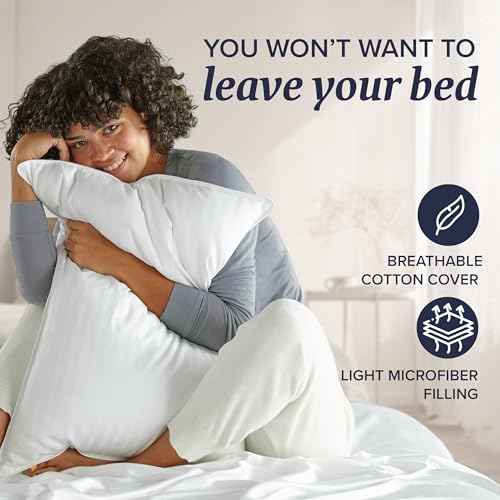 Bed Pillows Standard/Queen Size Set of 2 - Down Alternative Pillow for Sleeping R5876