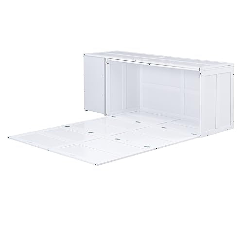 Queen Size Murphy Bed with Cabinet and LED Lights P178570