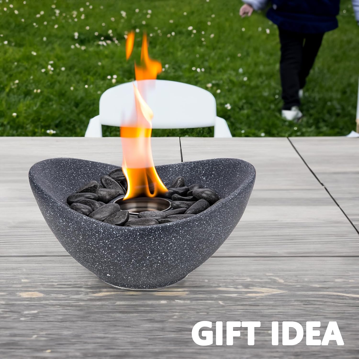 Tabletop Fire Pit, Multi-Fuel Portable Fireplace for Indoor and Outdoor Use X6325