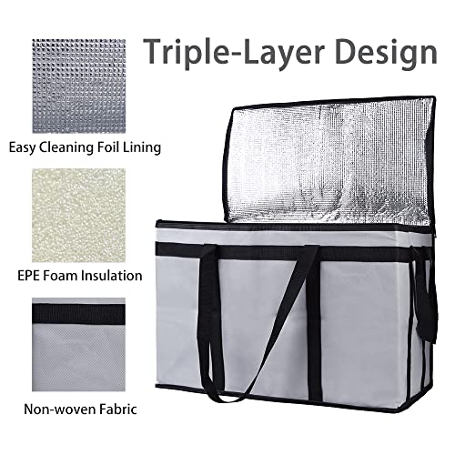 Insulated Food Delivery Bag Hot Cold Meal Carrier Cooler Tote K646948