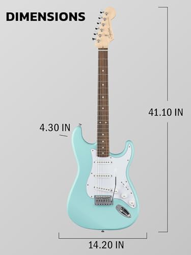 Stratocaster Electric Guitar Bundle with Amplifier, Gig Bag, Strap, Cable, Picks, and DVD S5583