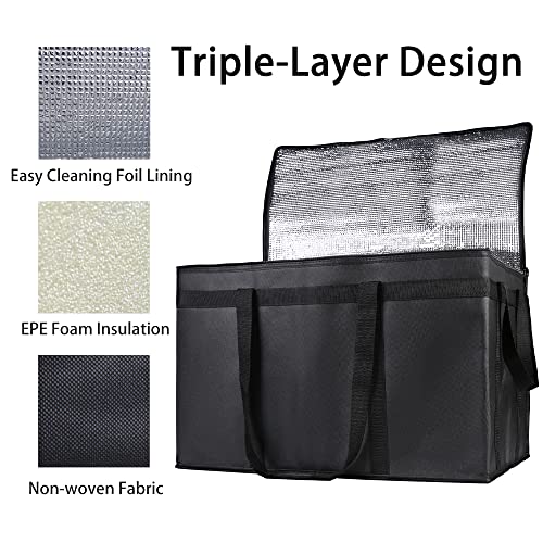 Insulated Food Delivery Bag Hot Cold Meal Carrier Cooler Tote K646948