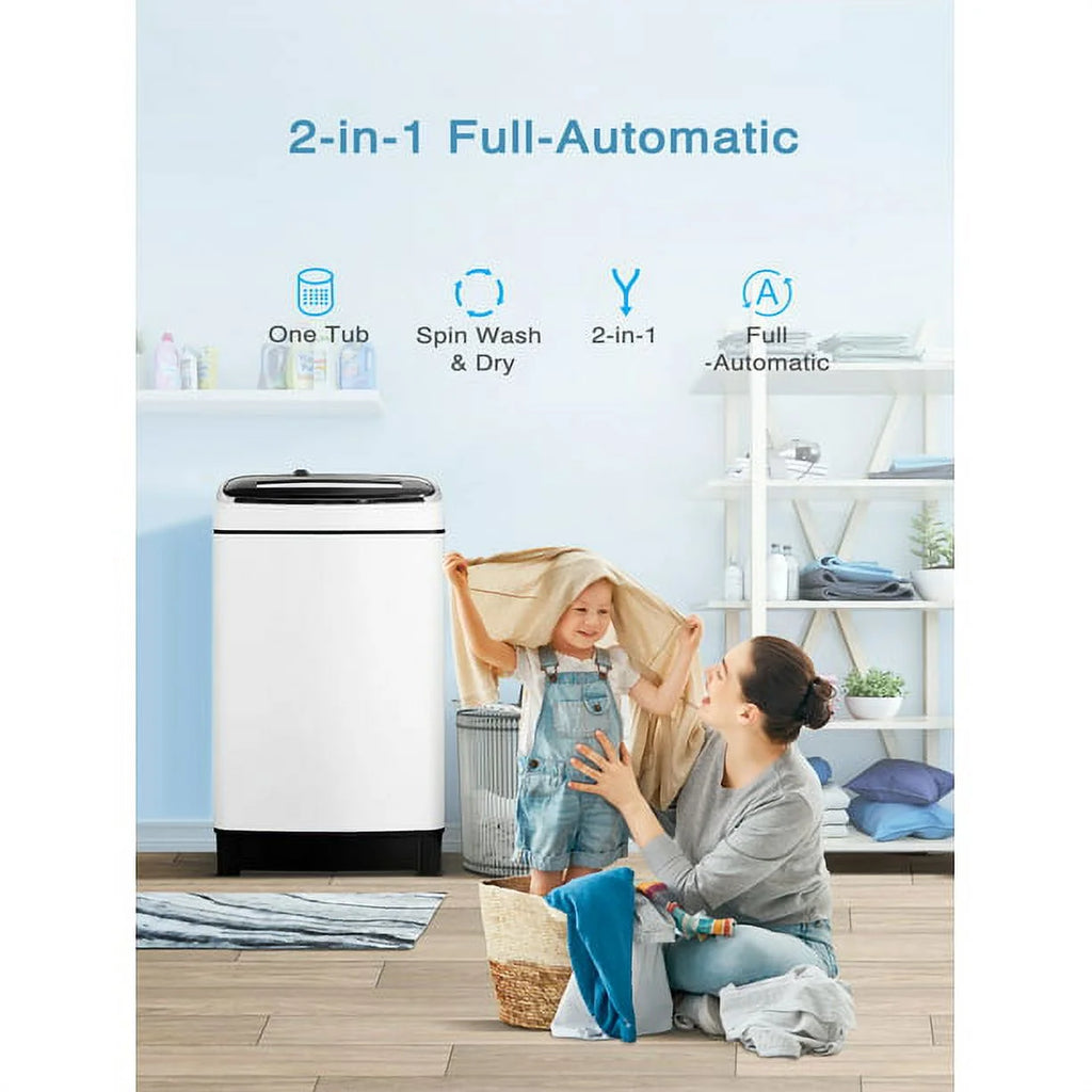 Portable Washing Machine, Compact Washer with Drain Pump, 11lbs Capacity V103554