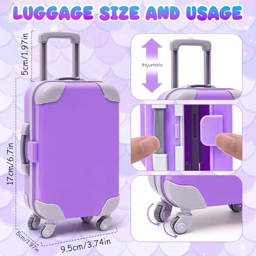 18 Inch Doll Travel Set with Suitcase, Dress, Camera, Phone, Neck Pillow & Sunglasses M666