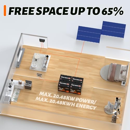 12V 100Ah Group 24 LiFePO4 Battery with 100A BMS, Deep Cycle for RV, Marine, Solar L361