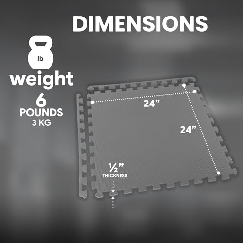 Puzzle Exercise Mat with EVA Foam Interlocking Tiles for MMA, Gymnastics and Home Gym N211438